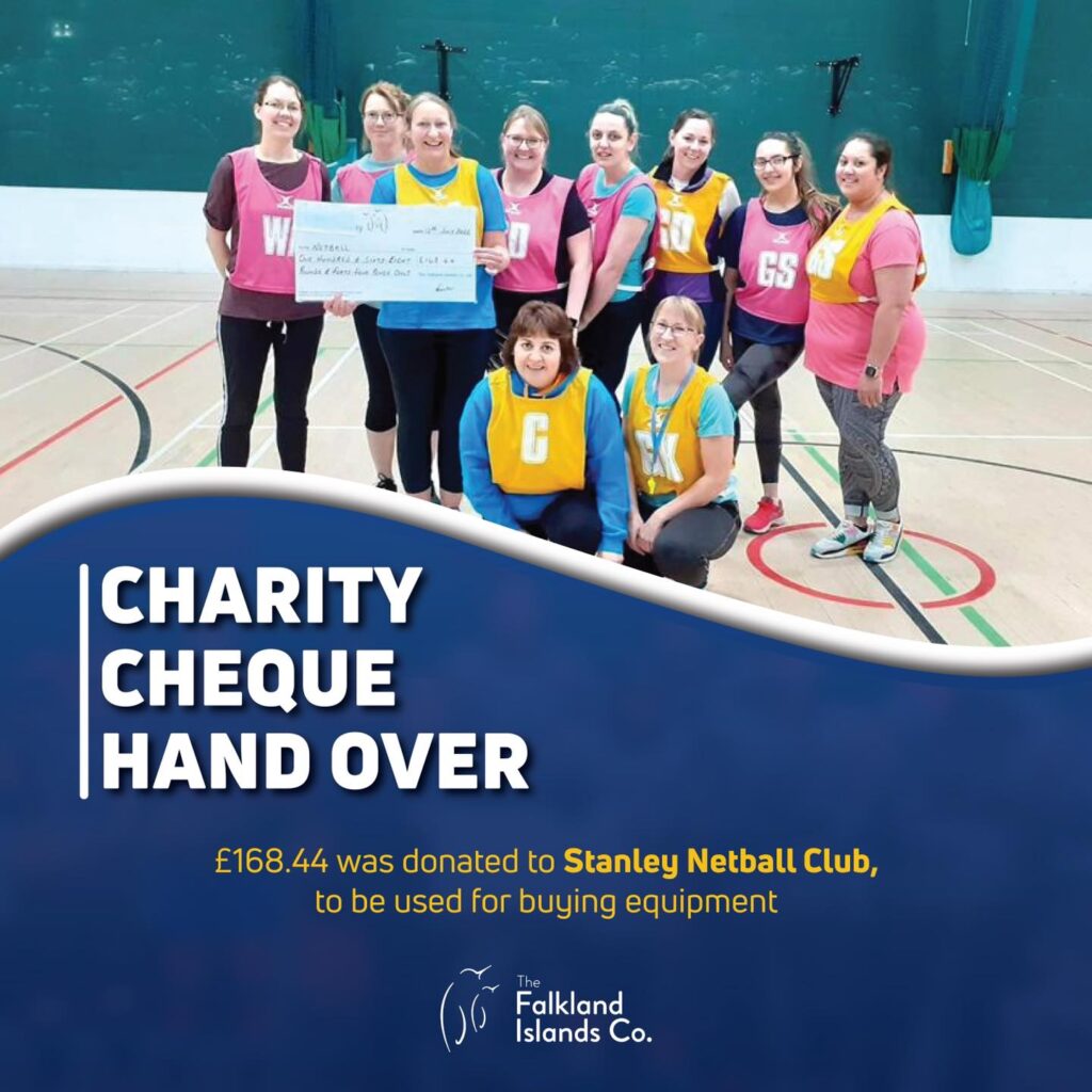 £168.44 Donation for Stanley Netball Club.