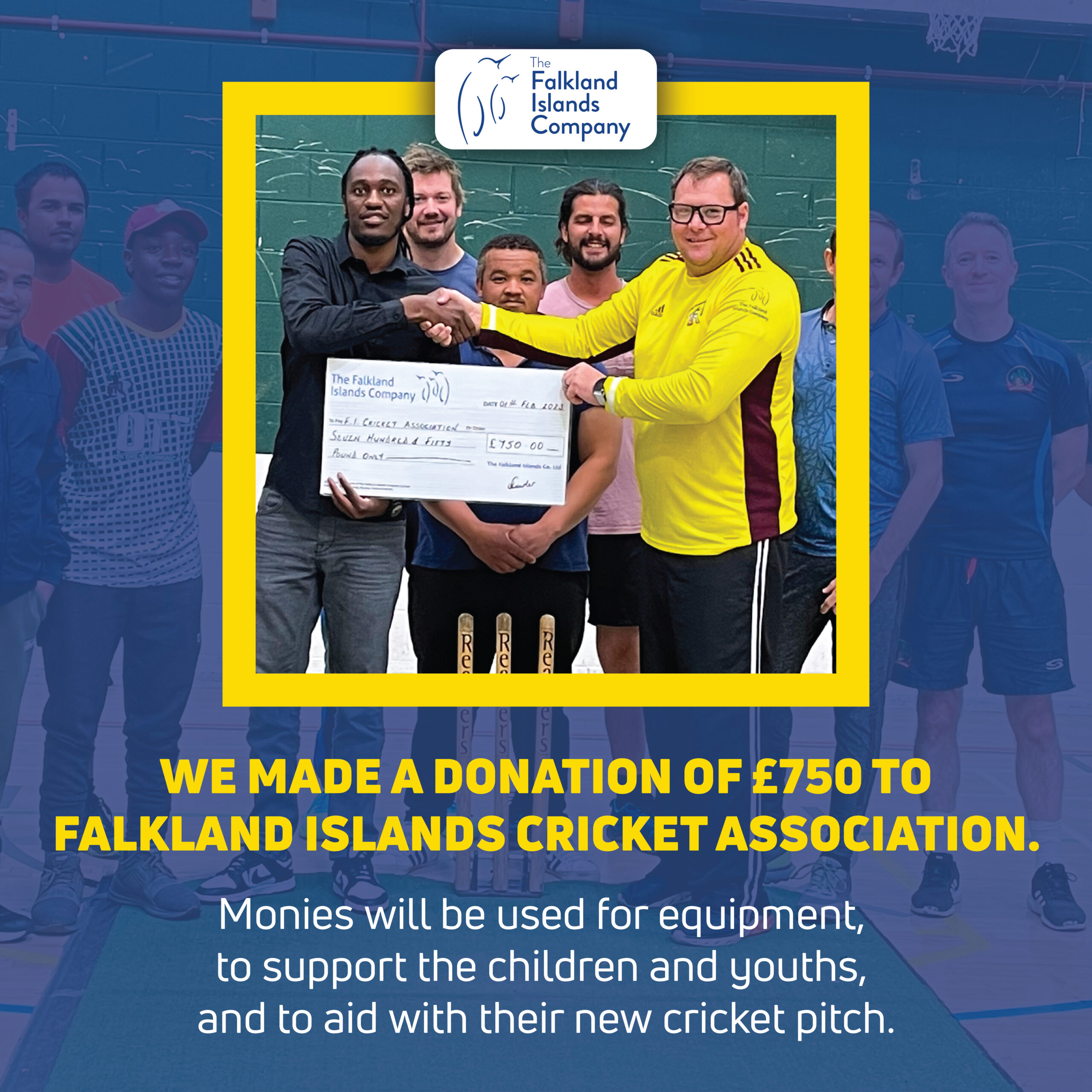 FIC Donates £750 to Falkland Islands Cricket Association